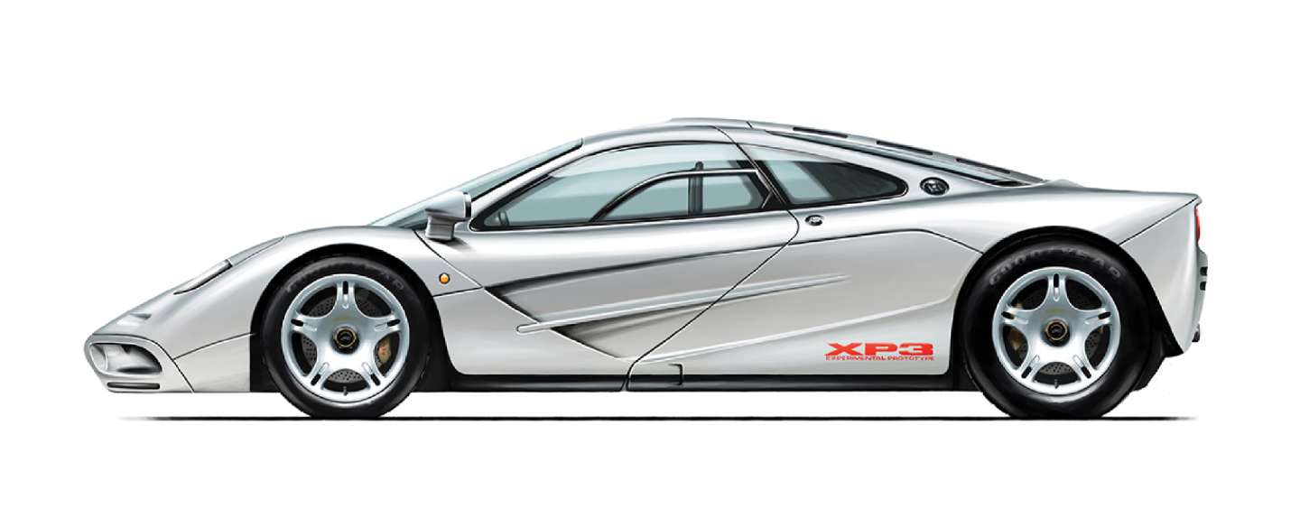 The McLaren F1 – Murray's first street car design and one of history's most iconic supercars