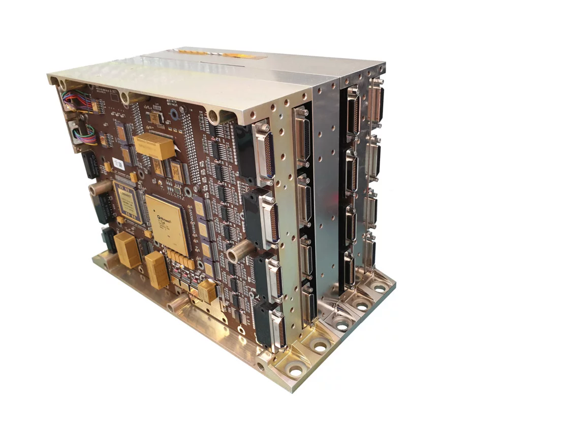 Engineering model of Hera's onboard computer in redundant configuration