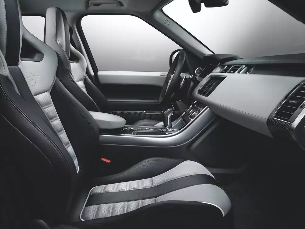 Interior accommodations in the 2019 Range Rover Sport SVR are svelte, to say the least
