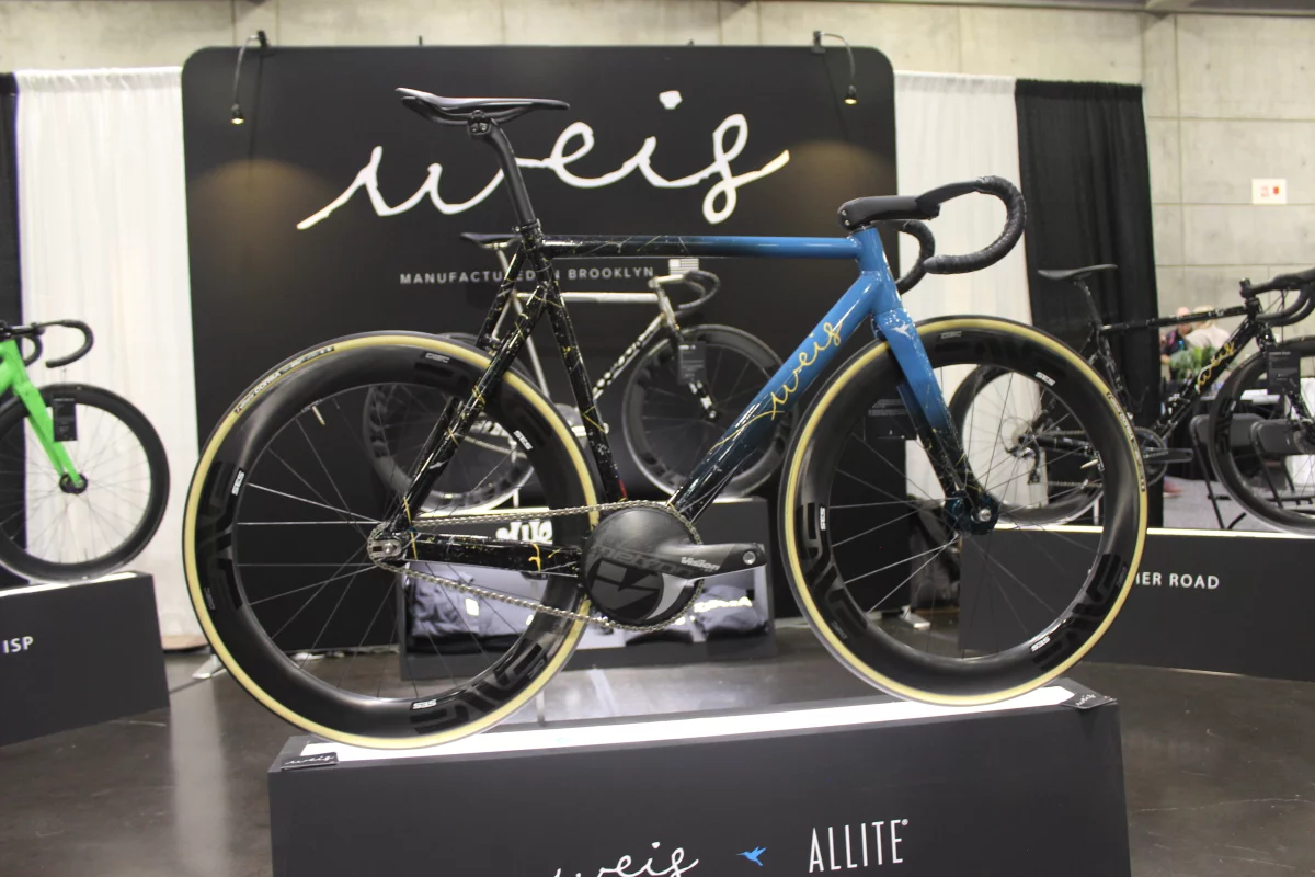 The prototype Weis Hammer Track Allite Super Magnesium Edition, on display at NAHBS