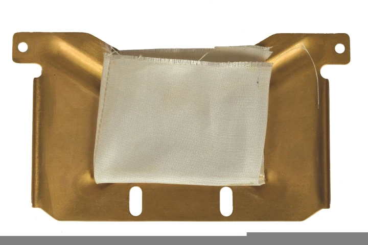 The secret pouch that contained US flags and was carried unknowingly by Commander Scott on Apollo 15