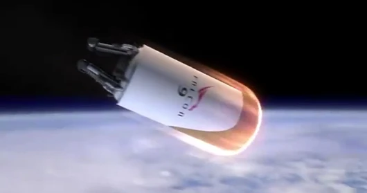 SpaceX Reusable Launch Vehicle - stage 2 reentry