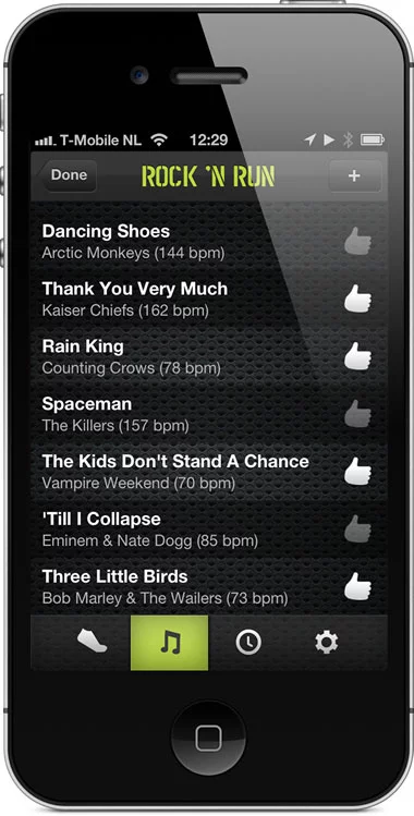 Cruise Control lets you select favorite songs, and create playlists