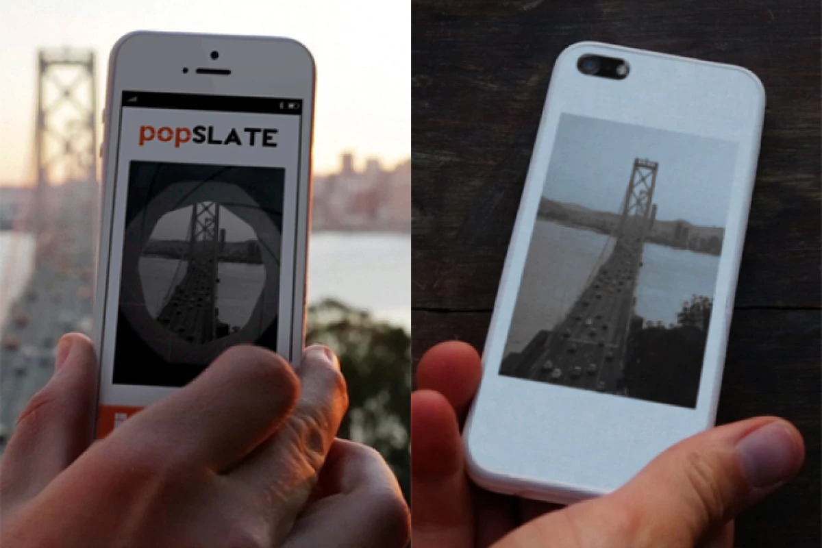 The popSLATE puts a customizable 4-inch E-Ink display on the back of your iPhone 5