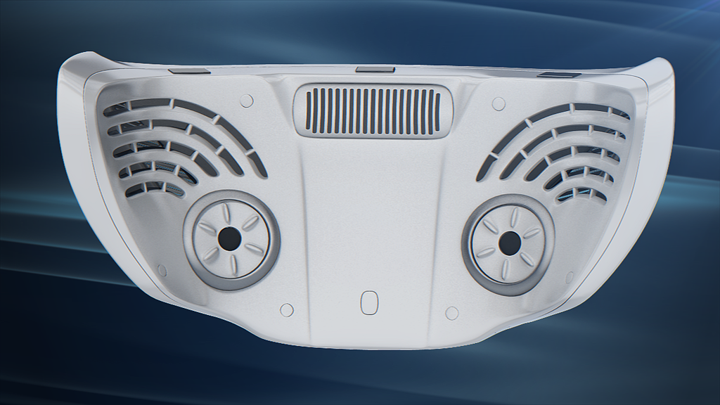 The mask features micro-coolers and heaters as well as tactile feedback, an ultrasonic ionizing system, a microphone, and an odor generator