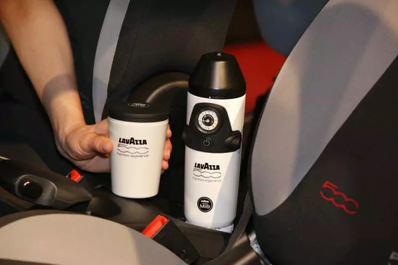 Fiat claims the 500L is the first production car to offer these type of coffee-making capabilities