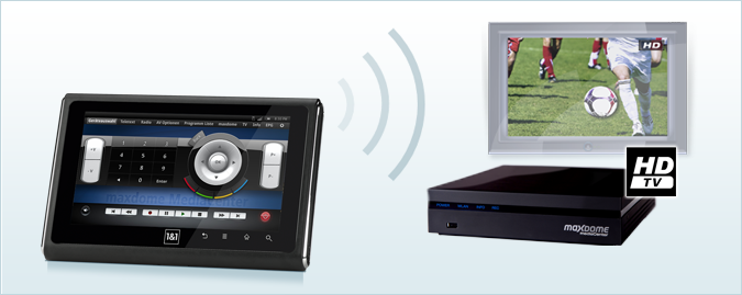 The device can also masquerade as a media device remote control thanks to an infrared transmitter and 1&1's Control-Center app