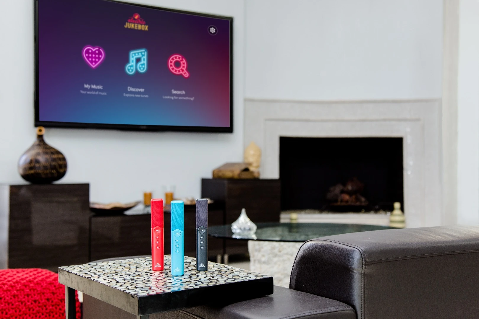 Electric Jukebox users will interact with the system via a dedicated, gesture-based remote controller