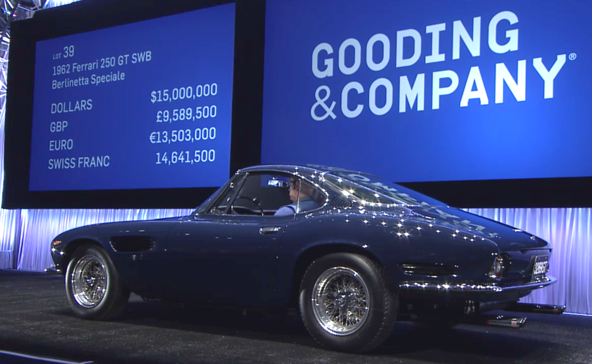This 1962 Ferrari 250GT SWB Speciale sold for $16,500,000 (Gooding)