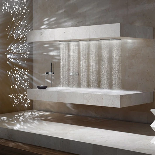 The Horizontal Shower lets you shower while reclining