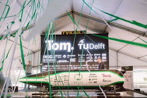 The TU Delft team earned the Highest Overall Score, and took out the Design and Construction Award in the Hyperloop Pod Competition