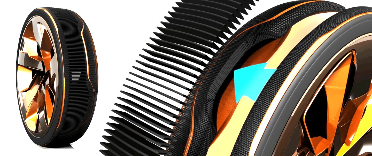 Andreas Hartl's 2nd Prize-winning "Vent Tyre" concept