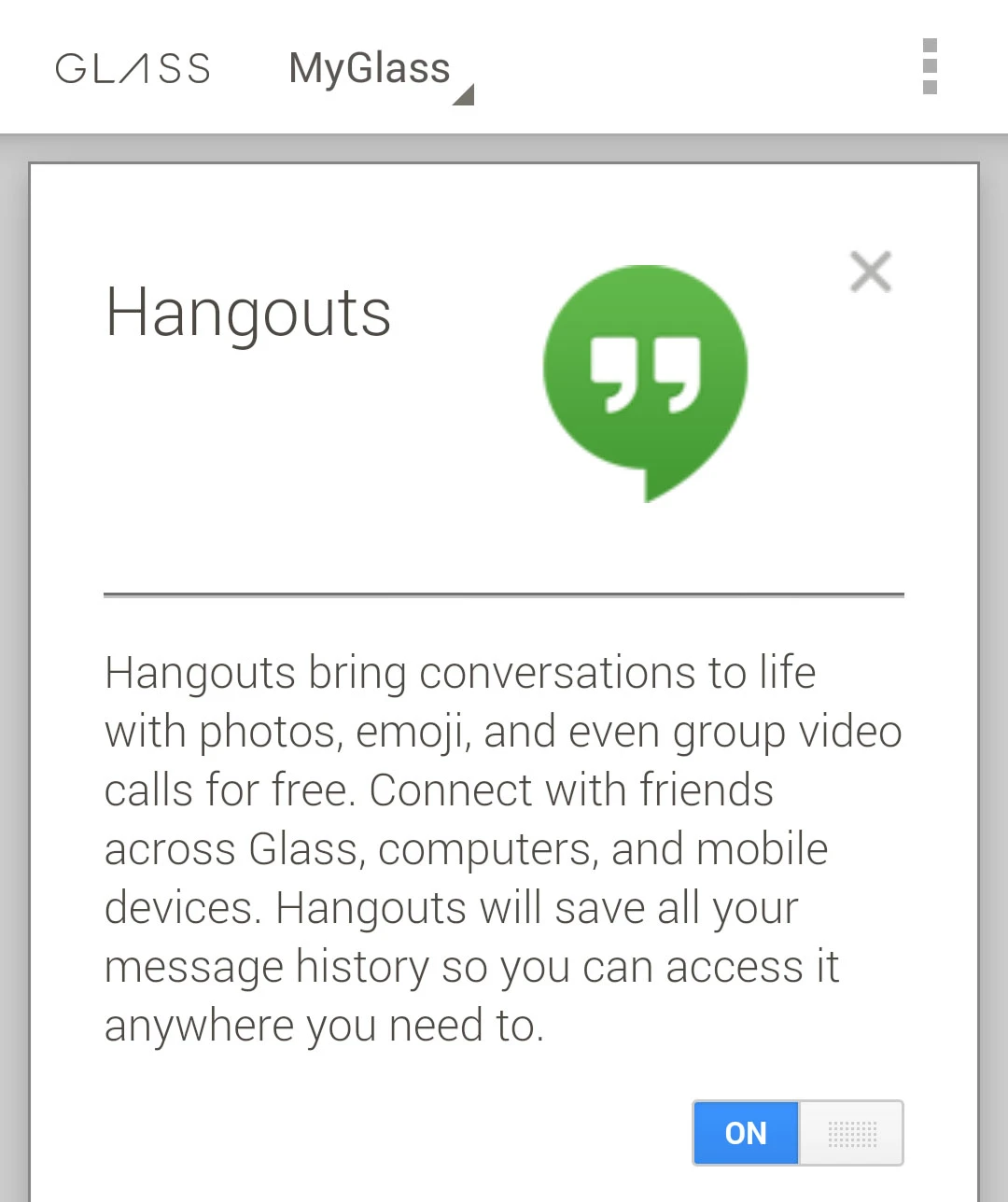 Hangouts messaging is now compatible with Glass, just be prepared for it to hijack all of your other messaging needs