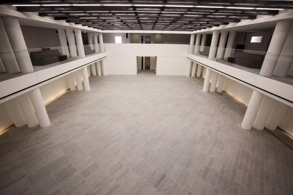 An unused exhibition space at the Louvre Abu Dhabi