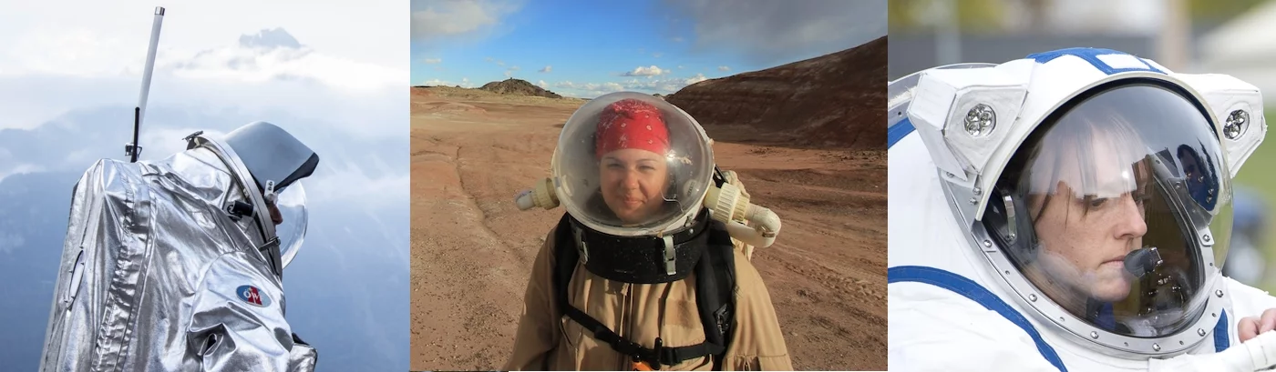 MDRS World Space Walk participant, Dr Jean Hunter (Photo: Mars Society/ H. Mogosanu/ WSW2013 Mission to Mars Crew)