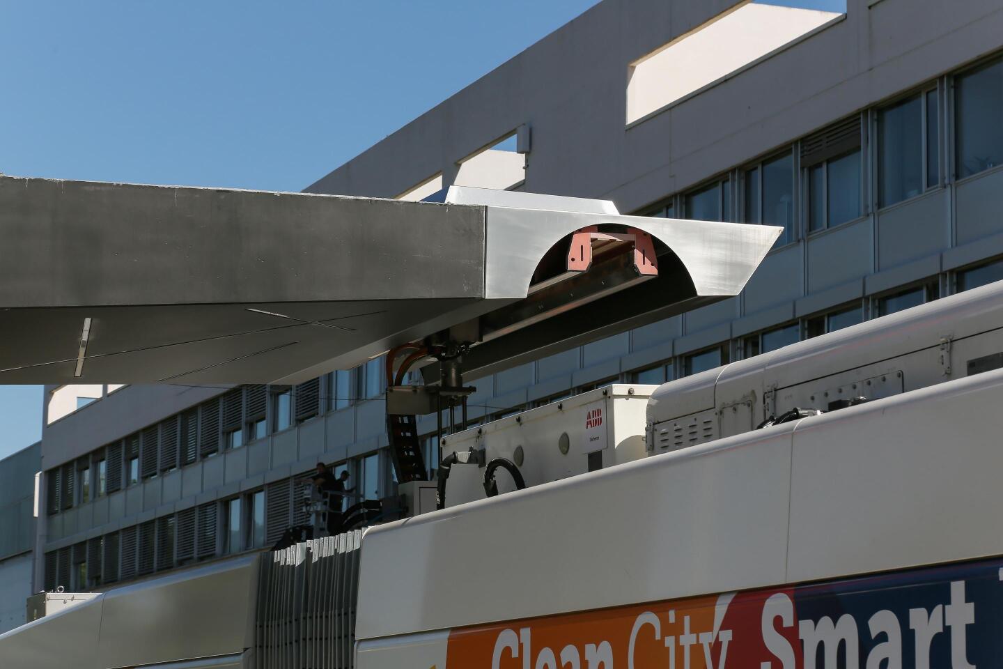 The TOSA buses charge in 15 seconds