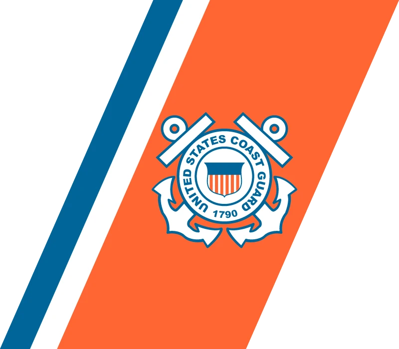 USCG Racing Stripe logo designed by Loewy in 1964