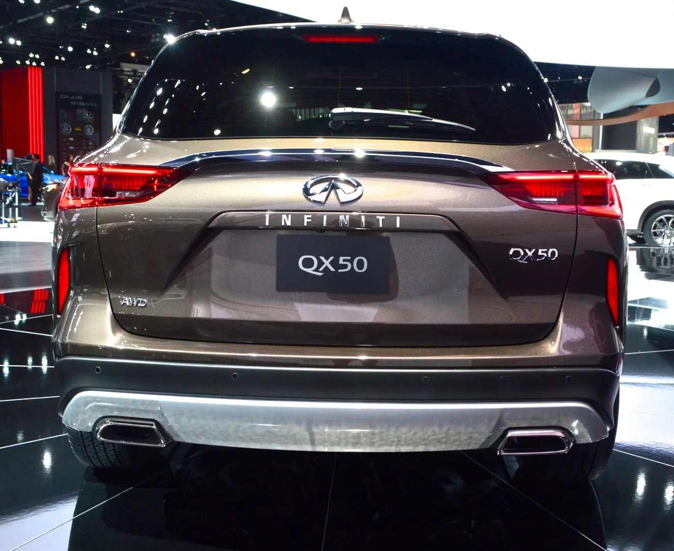 The QX50 launches with Infiniti's new variable compression engine technology