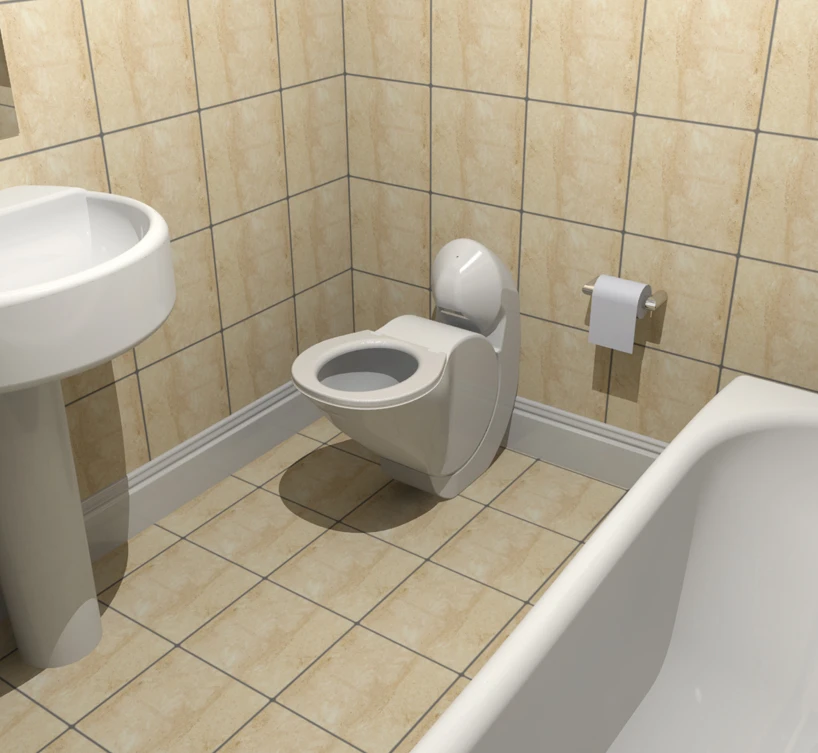 An image of the Iota in a typical bathroom