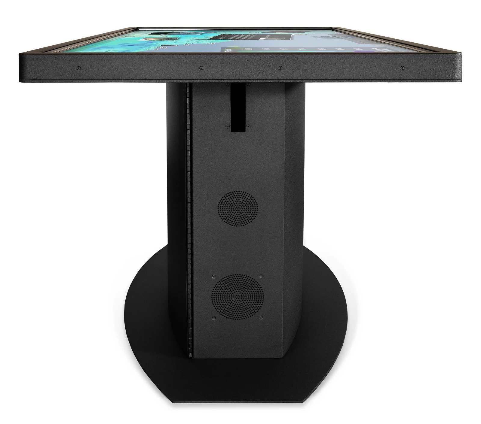 The Ideum Pro has a built-in 75-watt amplifier and Yamaha speakers to add sound to interactive displays