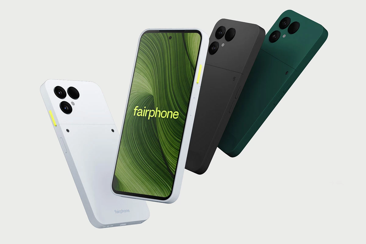 The bold lime green switch on the latest Fairphone instantly activates a distraction-free interface
