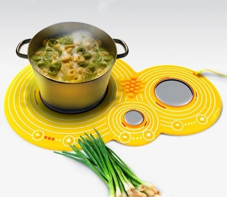 The Cooka, from Italian designer Maurizio Maiorana,is made from a non-toxic, liquid silicone rubber that can be rolled up