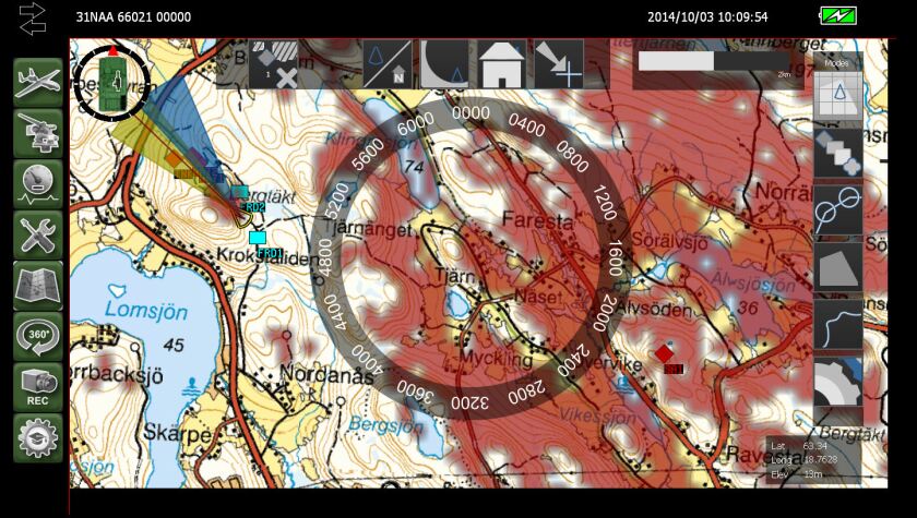 Example of the top-down touchscreen aspect of BattleView, which grants a wider strategic view of the combat area