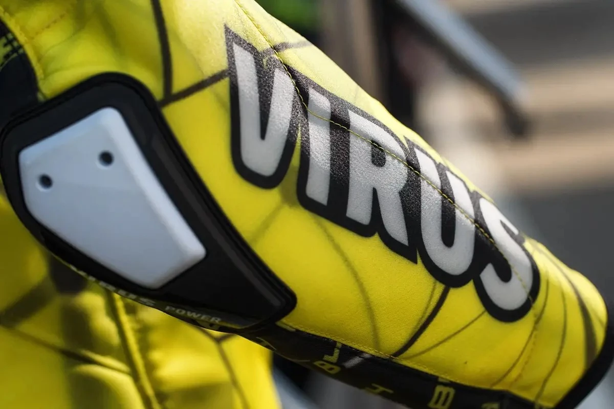 The new racing suits from Virus Power provide excellent safety, lightweight construction, and resistance to cuts, ripping, and abrasion