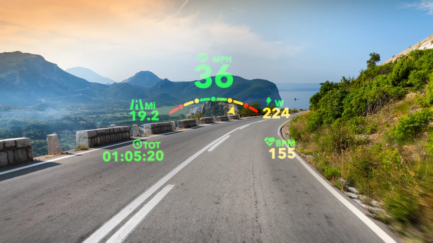 View from the Everysight Raptor glasses