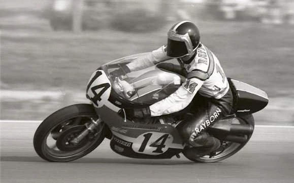 Cal Rayborn on the factory Harley-Davidson XRTT at Ontario Speedway in 1973. Photo by Dave Friedman, courtesy of Don Emde Collection, supplied by J. Wood & Company. This bike was auctioned