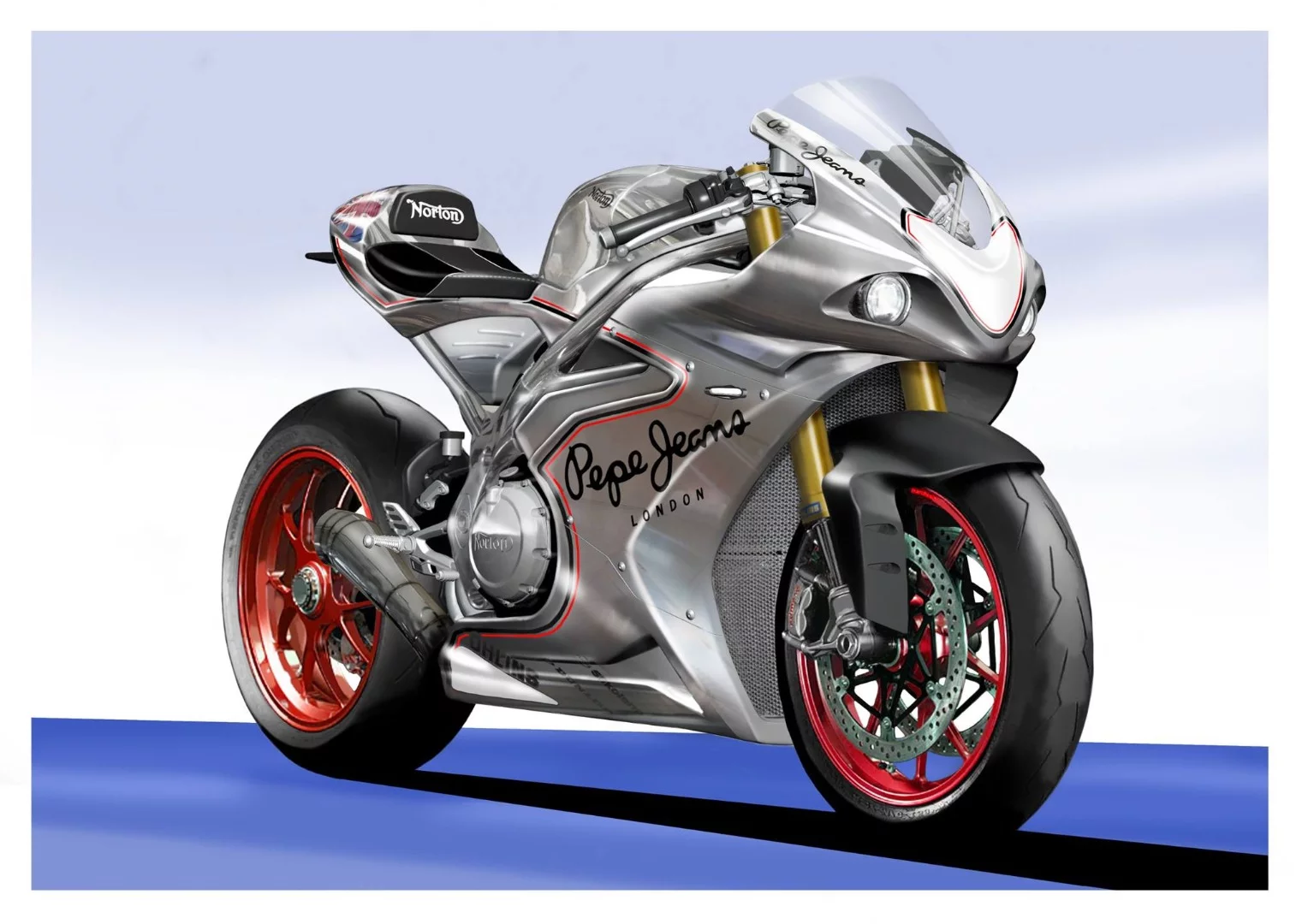 The first official design of the new Norton V4 is based on the Isle of Man SG5 racer