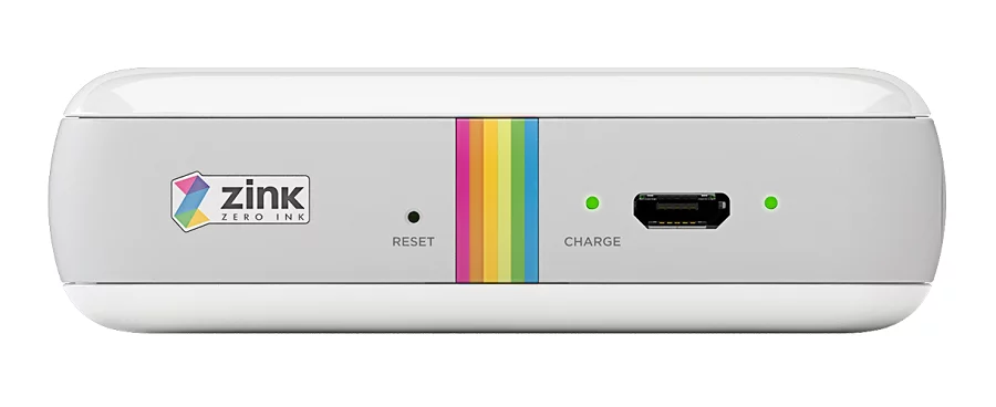 The Polaroid Zip measures 2.91 x 4.72-in (7.4 x 12 cm) and weighs 186 g (0.41 lb)