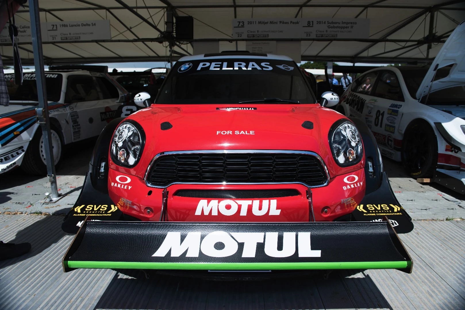 With almost as much wing as a 787, the tiny Mitjet Pikes Peak Mini of French ice racing ace Jean Phillipe Dayraut was second quickest up the hill with a time of 45.51 seconds