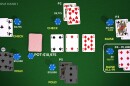 An example hand from the game showing the AI system (Pluribus) bluffing five professional players