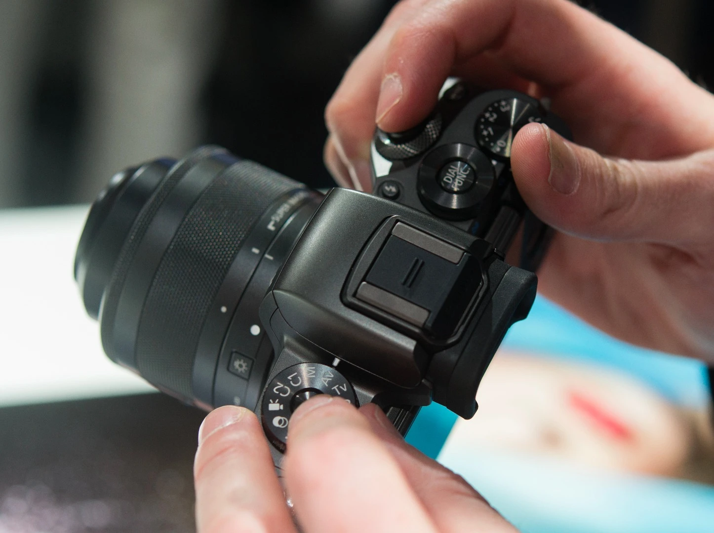The Canon EOS M5 mirrorless camera feels like a very small DSLR