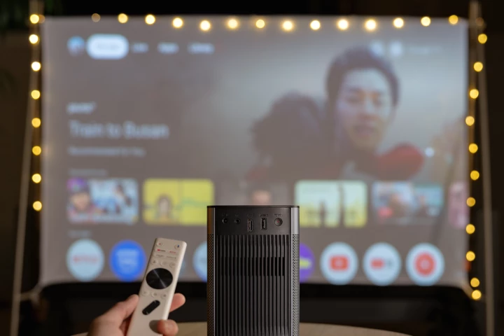 XGIMI's Portable Outdoor Screen works with any portable long-throw projector, offering a canvas for 70-inch visuals