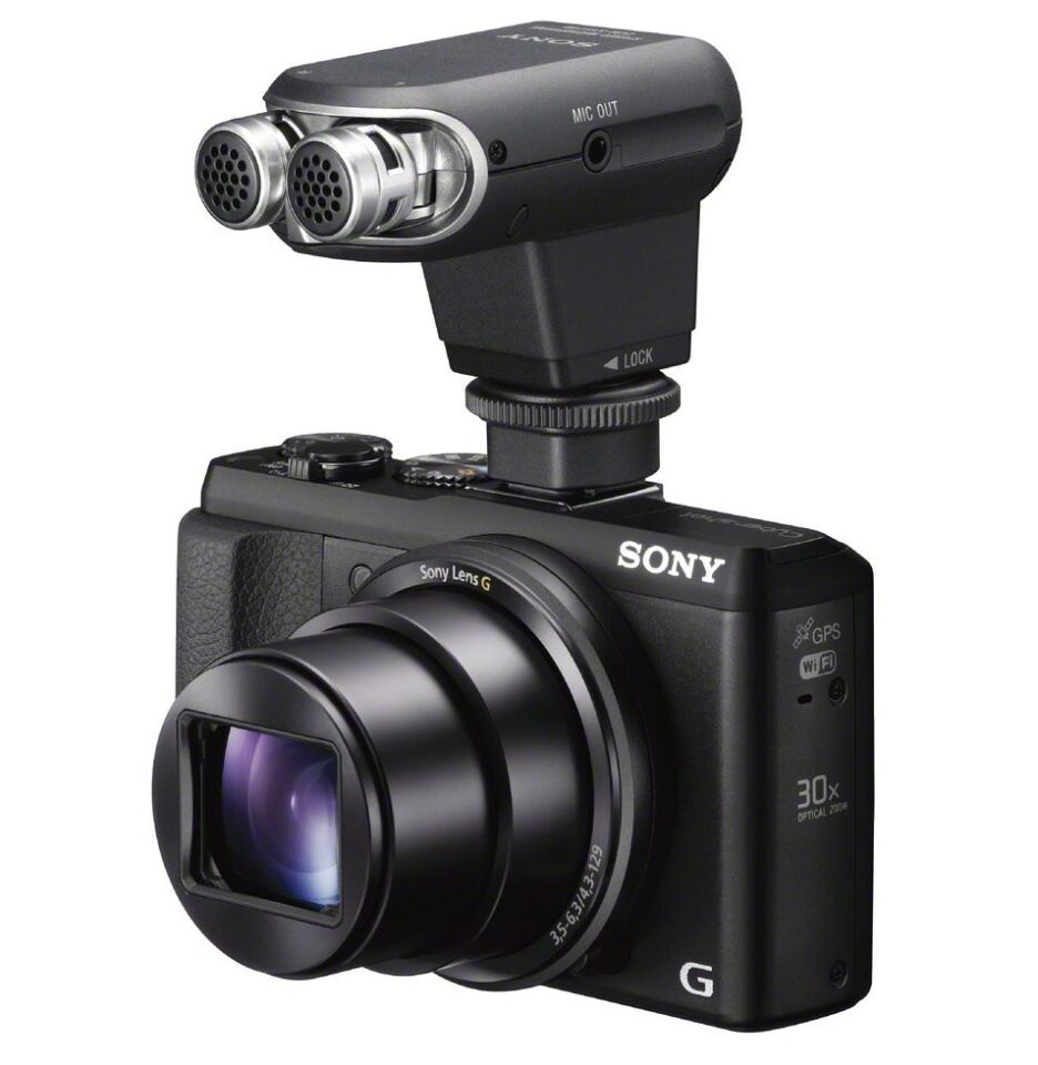 The camera has a hot shoe mount – or Mi Shoe – for connecting accessories like a stereo microphone module