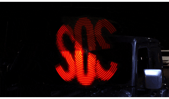 The S.Light can display multiple messages
