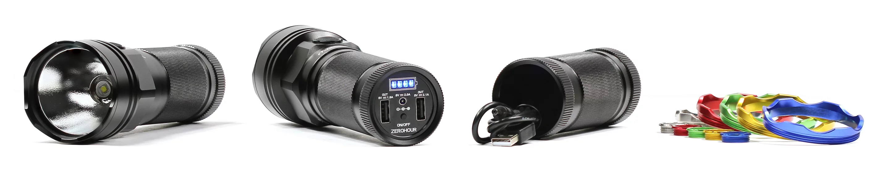 The batteries can be removed to turn the handle into a small storage tube