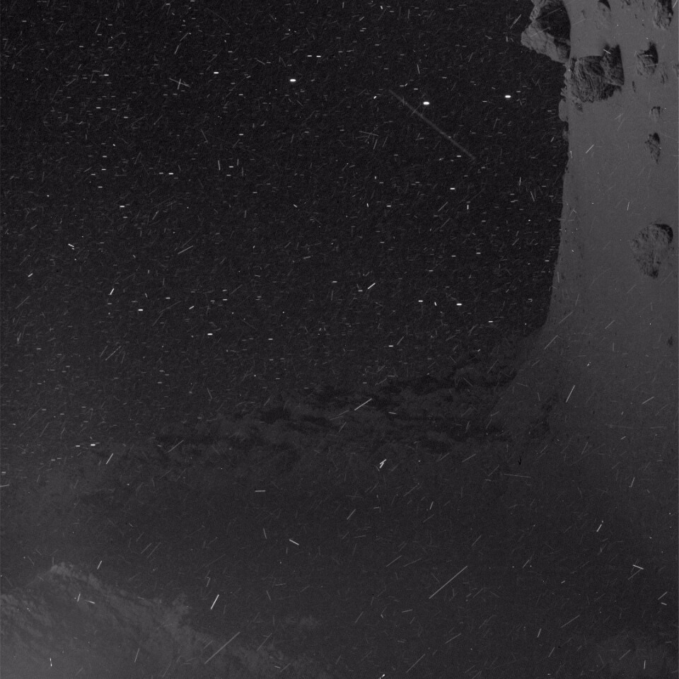 Rosetta has coped with debris thrown out by the comet since its arrival in orbit in August 2014