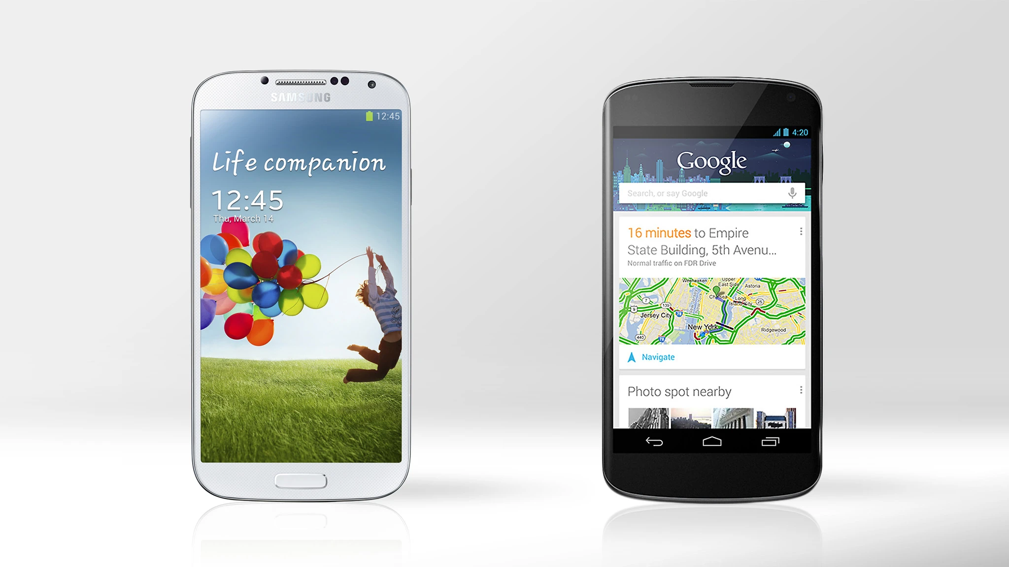 Gizmag compares the specs and features of the Samsung Galaxy S4 and LG Nexus 4