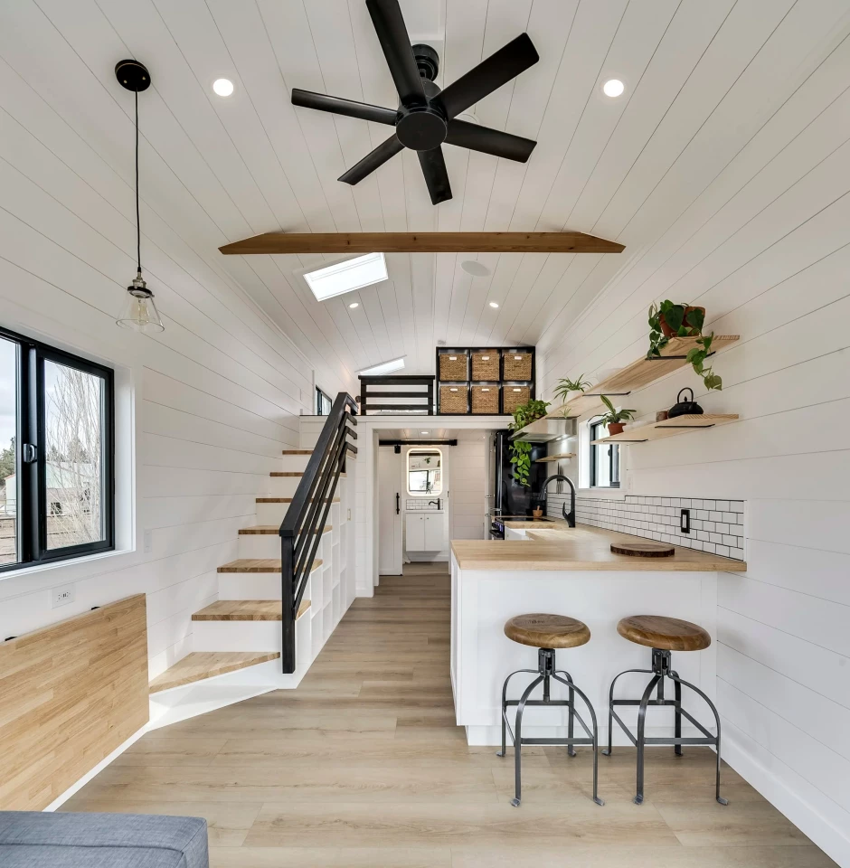 The Ochoco's interior decor is inspired by a farmhouse aesthetic