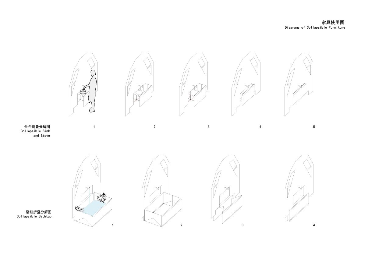 Sketches and plans for the Tricycle House