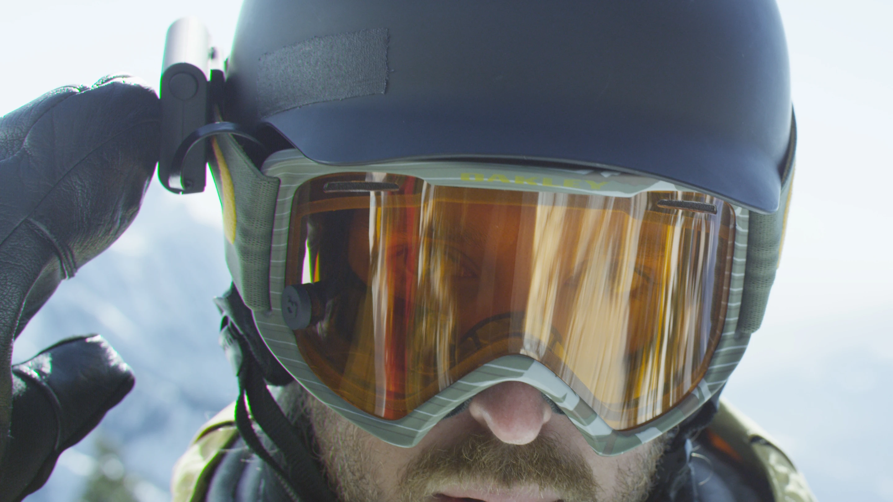 GogglePal clips a HUD to your goggle lenses with a magnet, while adding controls via a pack attached to the goggles' strap