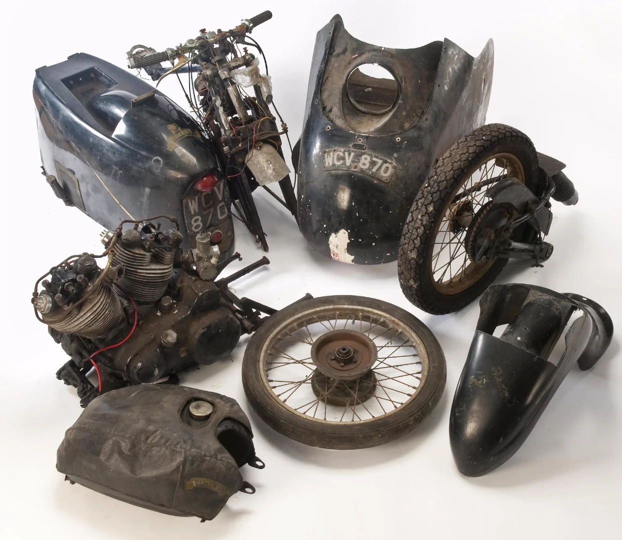 The record for an unassembled motorcycle was previously held by the 1955 Vincent Black Prince "project" which sold for US$153,094 (£91,100 in June, 2014). This was the only basketcase in the top 100 motorcycles sold at auction until last Sunday.