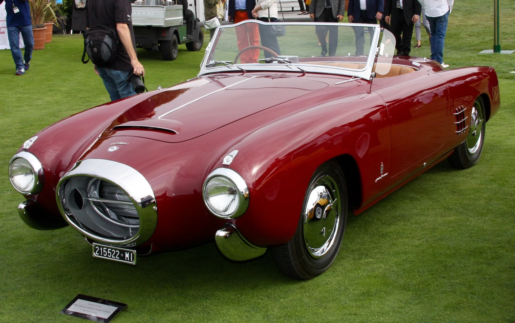 1953 Lancia Aurelia PF200C Spider by Pinin Farina | Winner: The Quail, A Motorsports Gathering 2018 | Owner: Anne Brockinton Lee, Reno, Nevada, USA | Specifications: 1991 cc OHV 60° V6 engine • 90 horsepower • 4-speed manual gearbox • Independent suspension, front and rear • Four-wheel hydraulic drum brakes