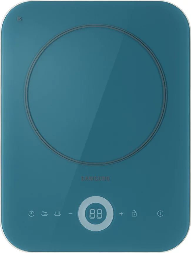 Samsung's new hob also features a groove touch wheel, that allows users to change the heat level easily by drawing a circle with their finger
