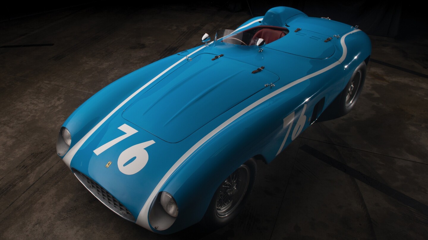 The third of only four Ferrari 121 LMs built and raced by Scuderia Ferrari, with starts including the 1955 Mille Miglia and 1955 24 Hours of Le Mans (driven by Maurice Trintignant and Harry Shell), where it was timed at 181.15 mph. Official Auction Description: RM-SothebysLot 140