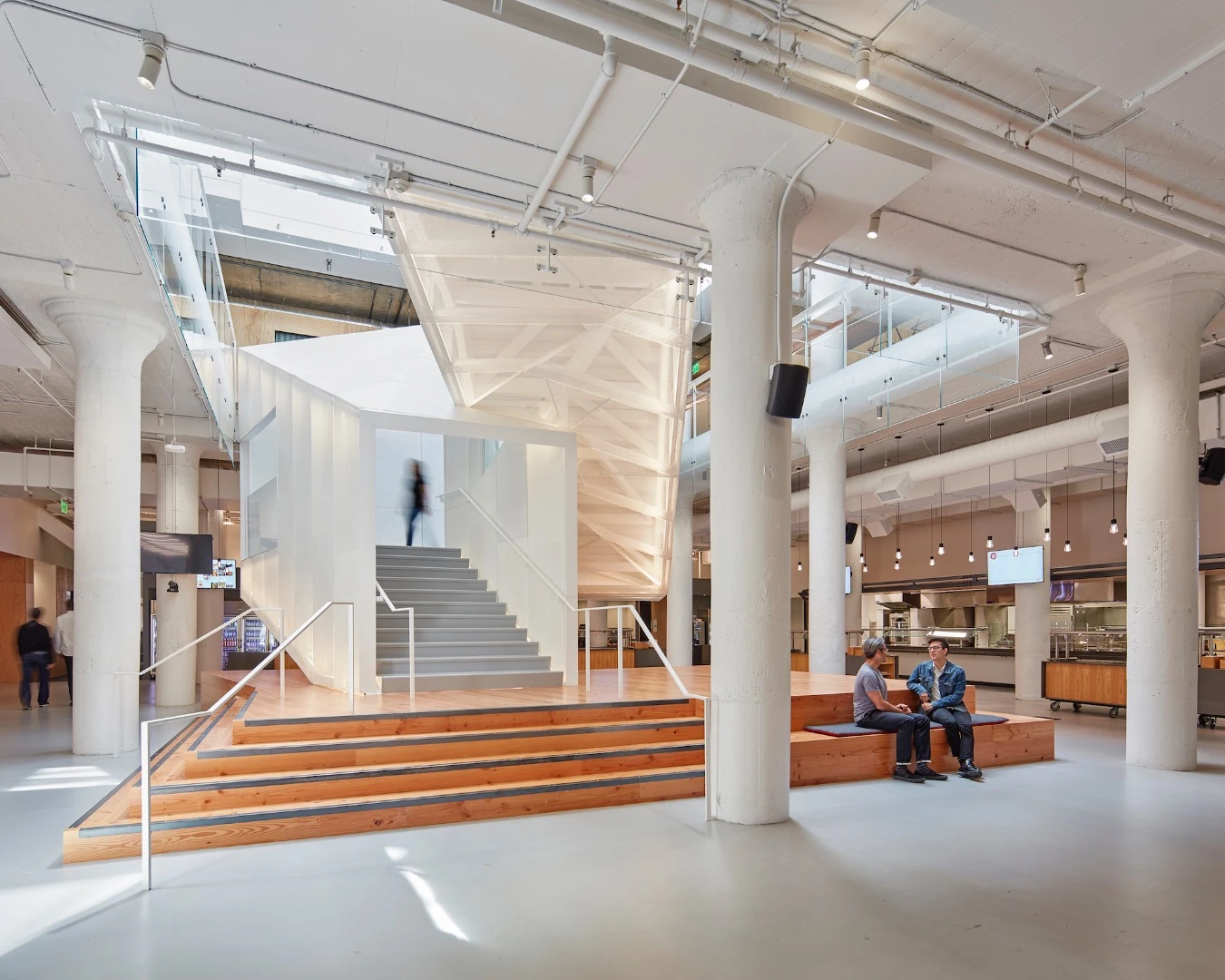 Pinterest's new headquarters is located in a four-story concrete former John Deere factory in San Francisco’s SOMA district