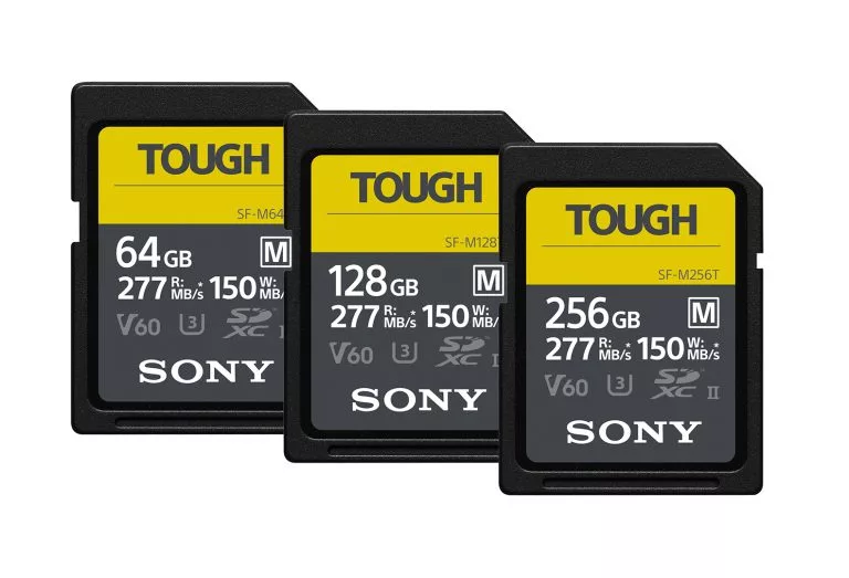 The SF-M SD card is capable of 277 MB/s read speeds and 150 MB/s write speeds